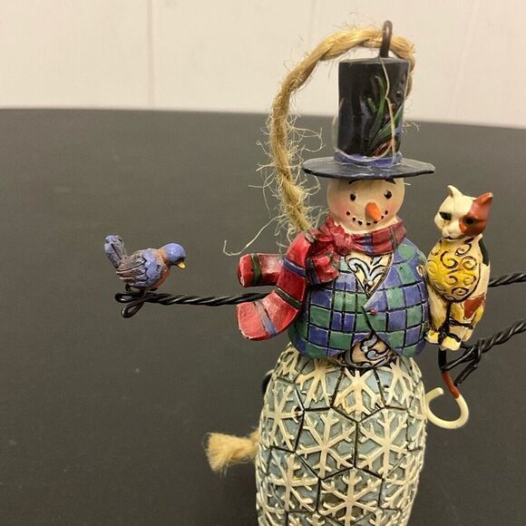Enesco Jim Shore "Holliday" Snowman Figurine 4.5" Tall Christmas Seasonal Decor - Picture 2 of 10